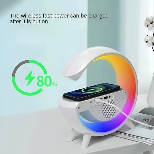 G63 Intelligent Atmosphere RGB Light Bluetooth Speaker With Wireless Charging